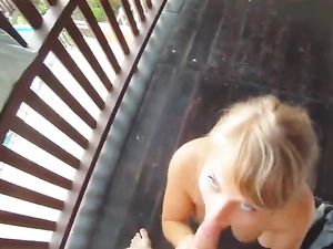 Outdoor Fucking And A Juicy Cum Shot For A Hot Blonde